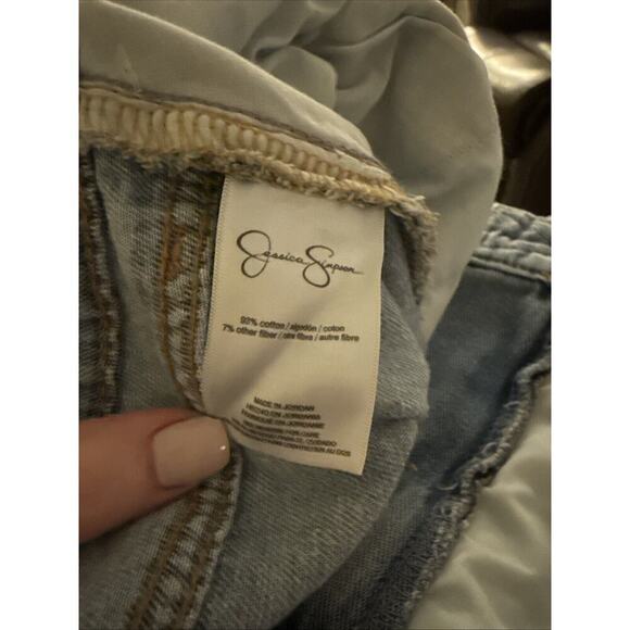 Jessica Simpson Boyfriend Jean Wide Leg Distressed Size 22W NWT Dearest Blue NWT - Picture 13 of 16